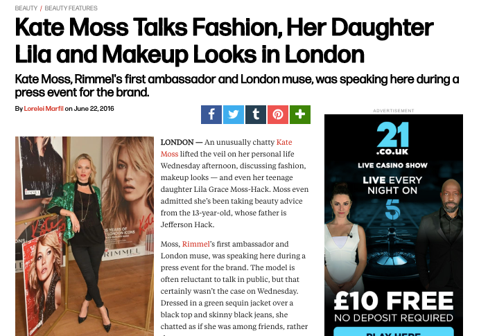 Kate Moss Talks Fashion, Her Daughter Lila and Makeup Looks in London – WWD